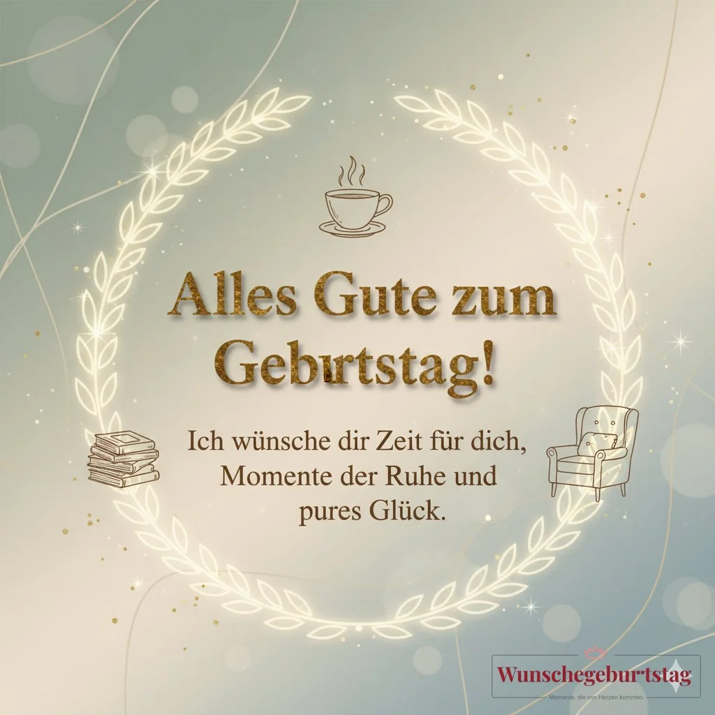 Alles Gute zum Geburtstag! Ich wünsche dir Zeit für dich, Momente der Ruhe und pures Glück. - Geburtstagswünsche Mutter