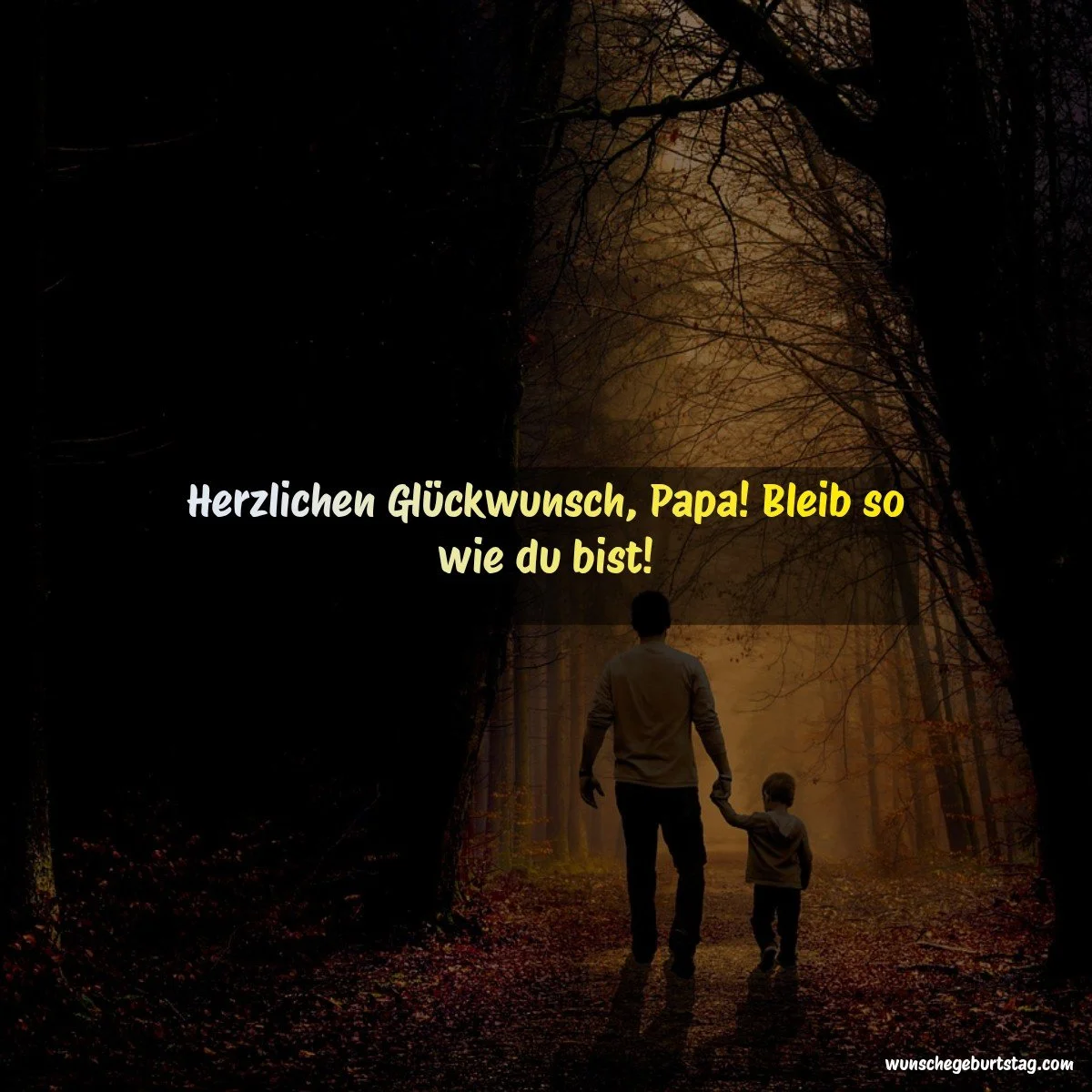 Herzlichen Glückwunsch, Papa! Bleib so wie du bist! - Geburtstagswünsche Vater