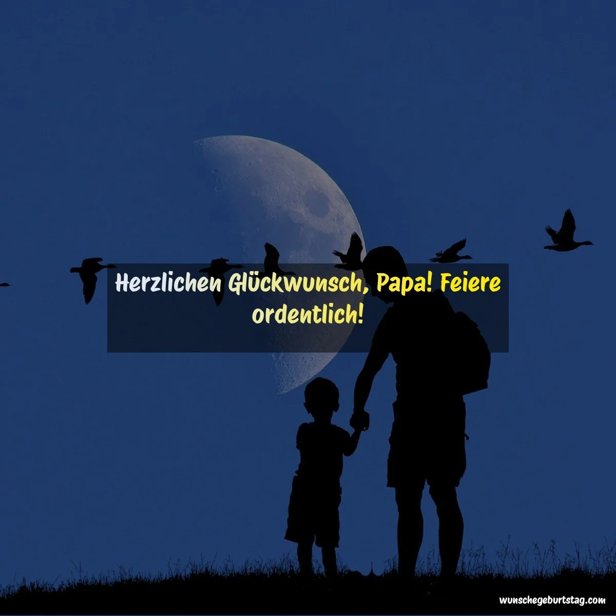 Herzlichen Glückwunsch, Papa! Feiere ordentlich!