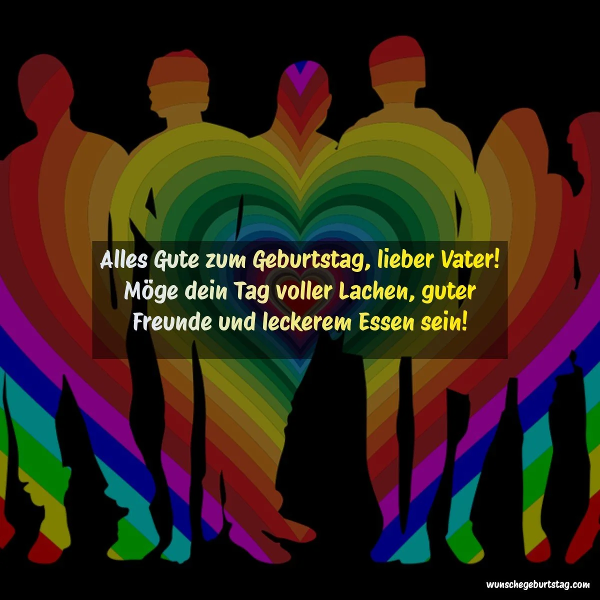 Alles Gute zum Geburtstag, lieber Vater! Möge dein Tag voller Lachen, guter Freunde und leckerem Ess