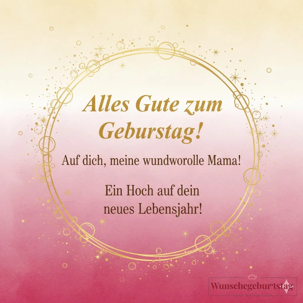 Alles Gute zum Geburtstag! Auf dich, meine wundervolle Mama! Ein Hoch auf dein neues Lebensjahr! - Geburtstagswünsche Mutter