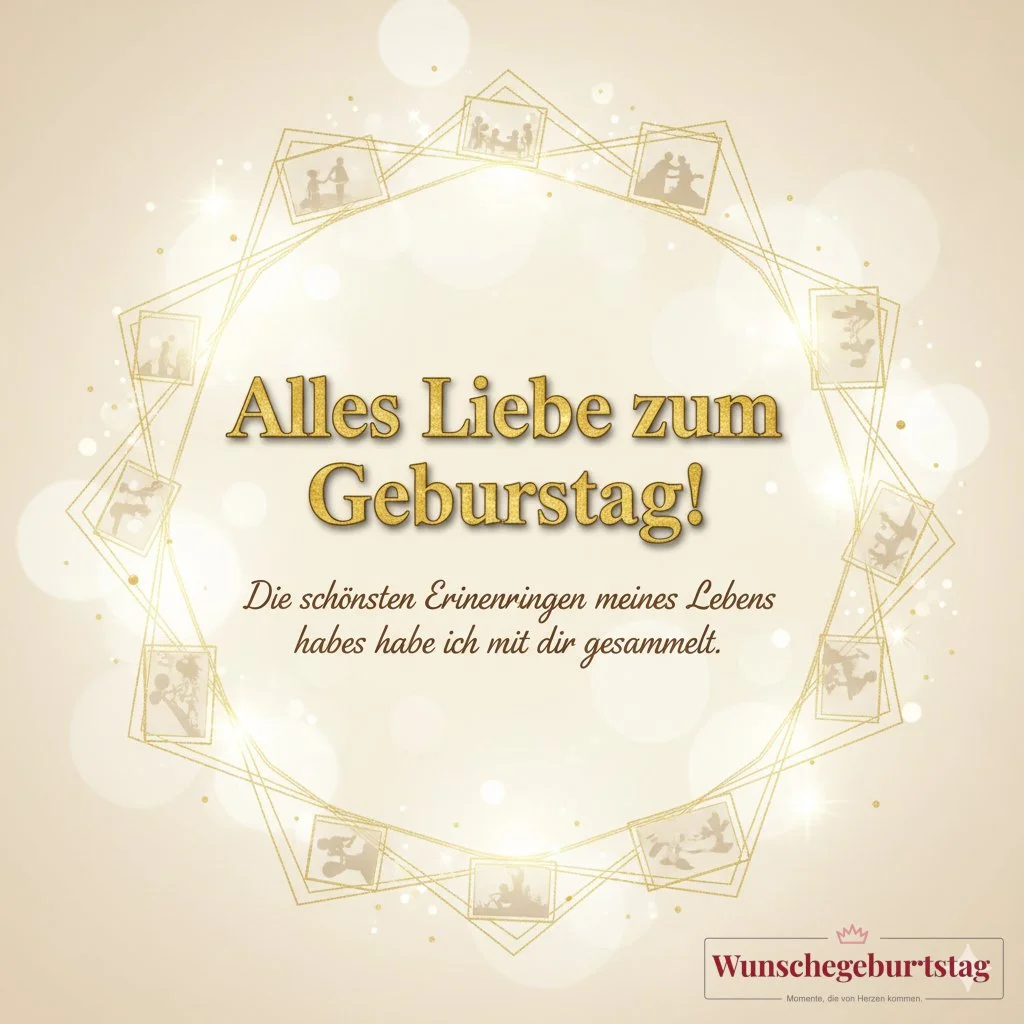 Alles Liebe zum Geburtstag! Die schönsten Erinnerungen meines Lebens habe ich mit dir gesammelt. - Geburtstagswünsche Mutter