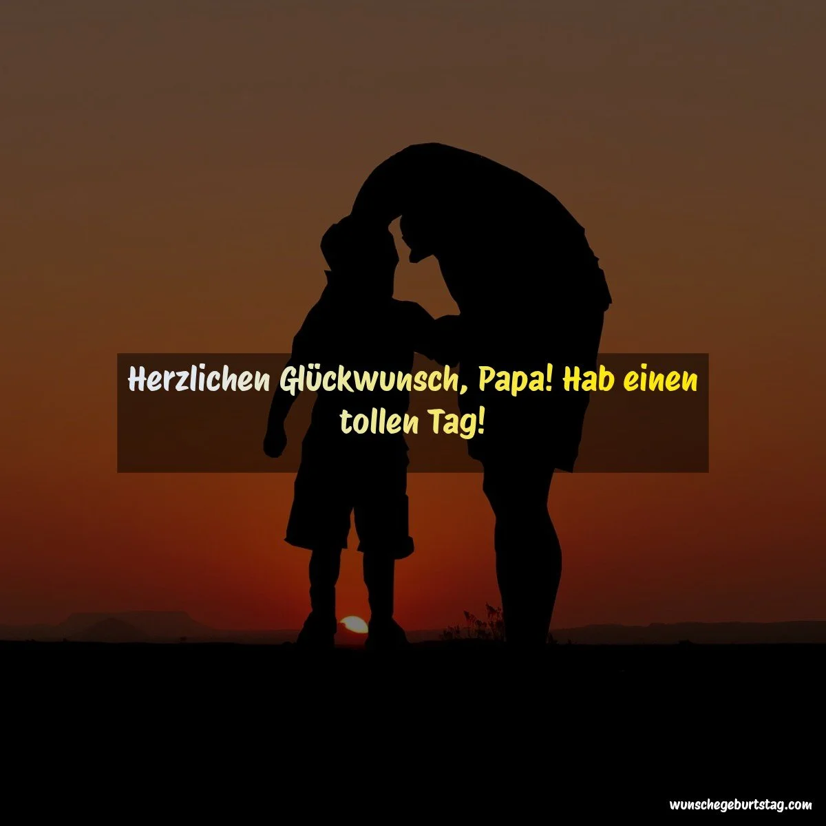 Herzlichen Glückwunsch, Papa! Hab einen tollen Tag!