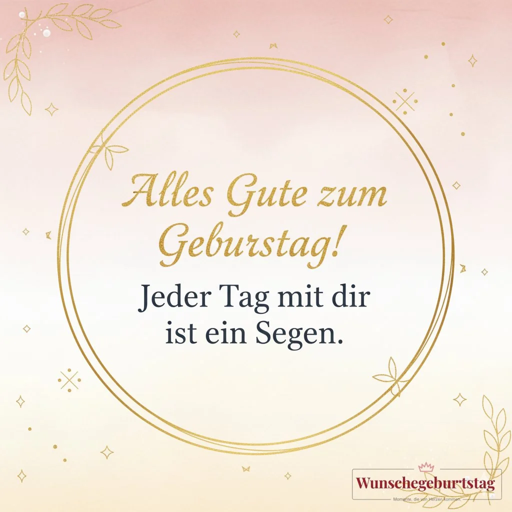 Alles Gute zum Geburtstag! Jeder Tag mit dir ist ein Segen. - Geburtstagswünsche Mutter