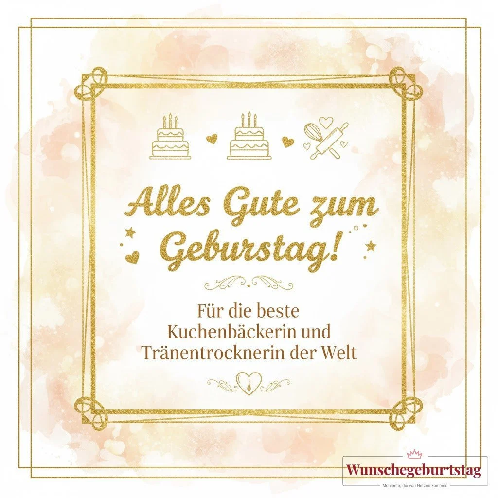 Alles Gute zum Geburtstag! Für die beste Kuchenbäckerin und Tränentrocknerin der Welt.