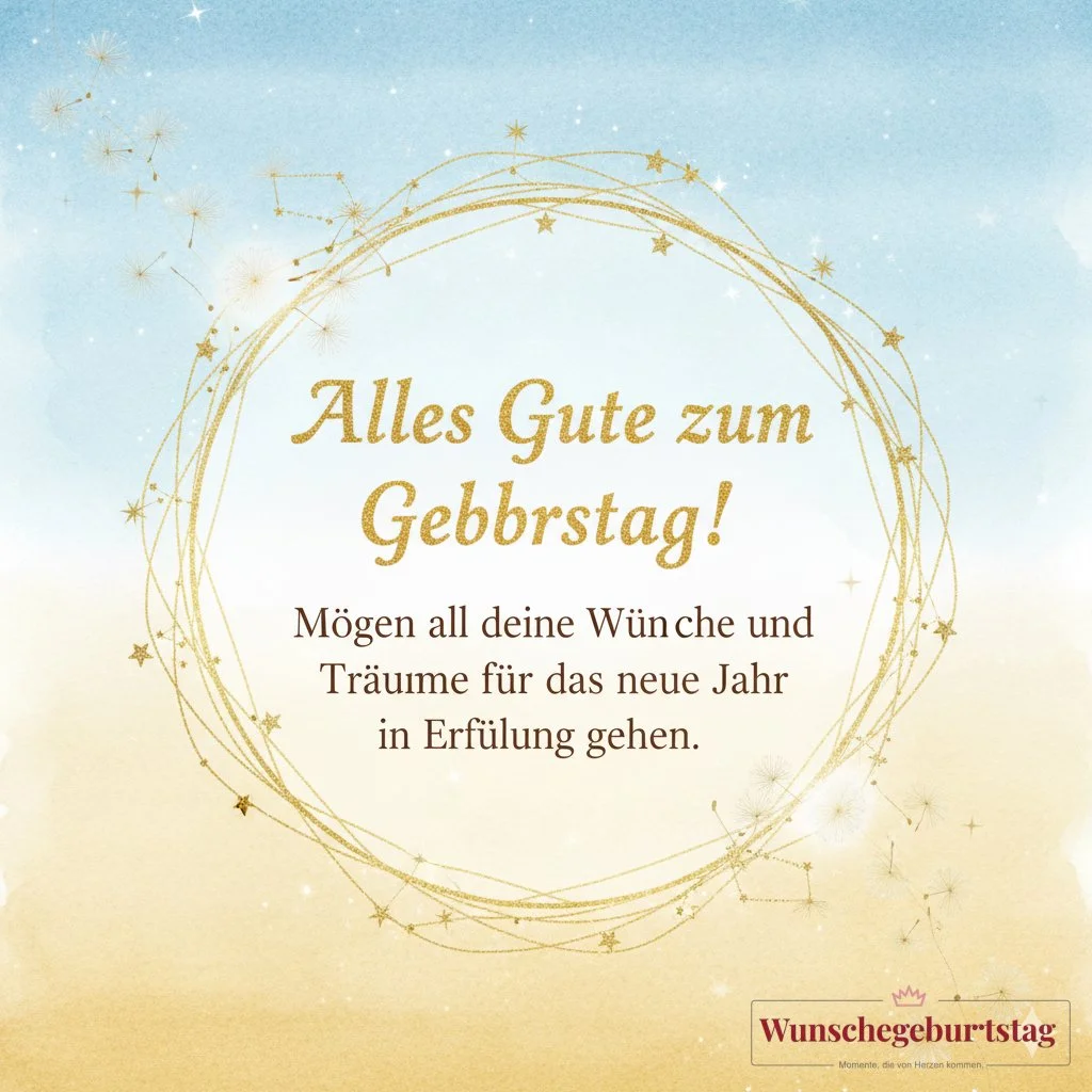 Alles Gute zum Geburtstag! Mögen all deine Wünsche und Träume für das neue Jahr in Erfüllung gehen. - Geburtstagswünsche Mutter