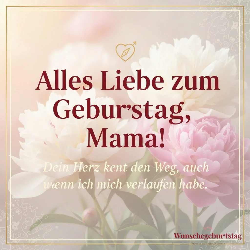 Alles Gute zum Geburtstag! Möge das Leben dir all die Schönheit zurückgeben, die du in die Welt brin - Geburtstagswünsche Mutter