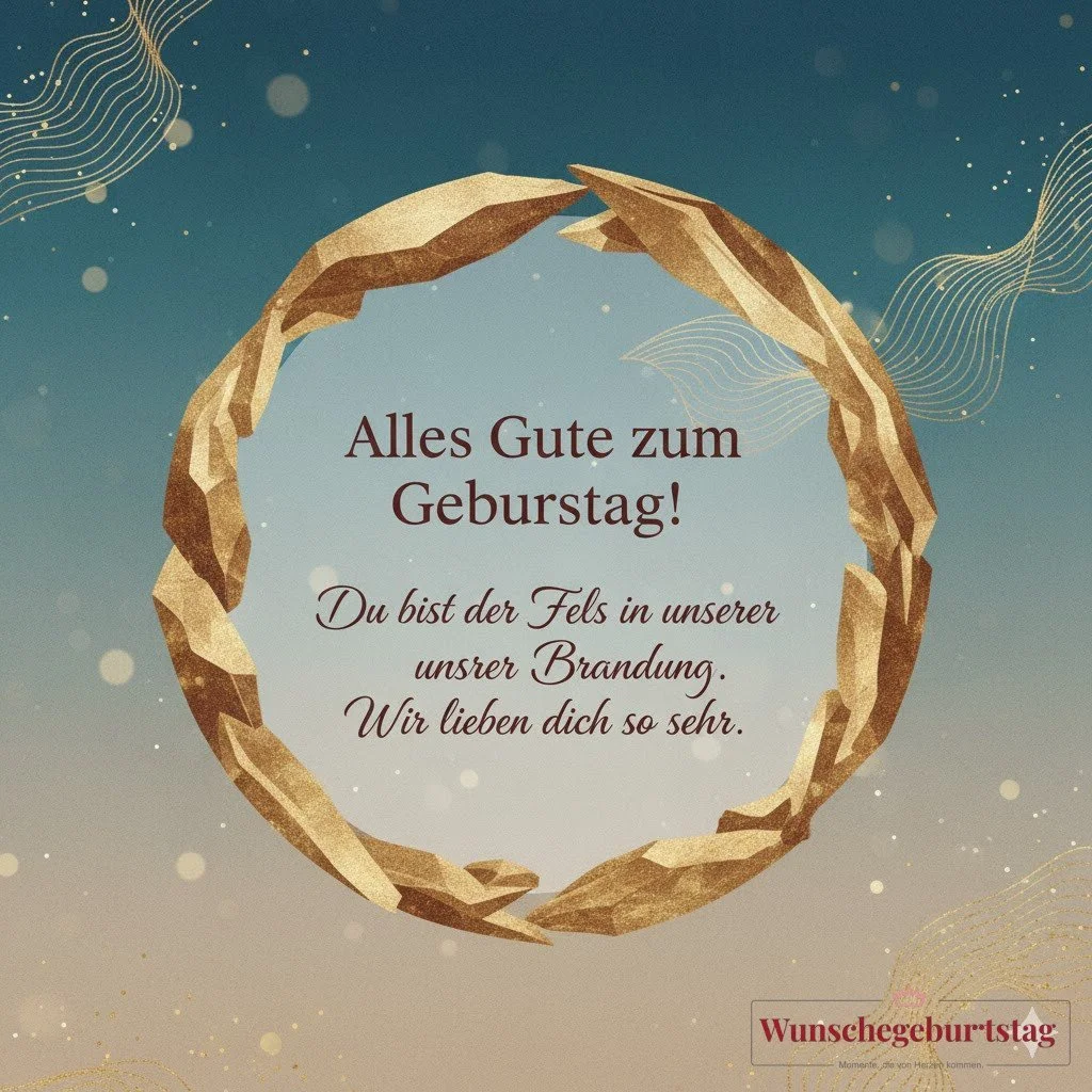 Alles Gute zum Geburtstag! Du bist der Fels in unserer Brandung. Wir lieben dich so sehr. - Geburtstagswünsche Mutter