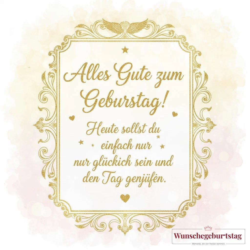 Alles Gute zum Geburtstag! Heute sollst du einfach nur glücklich sein und den Tag genießen. - Geburtstagswünsche Mutter