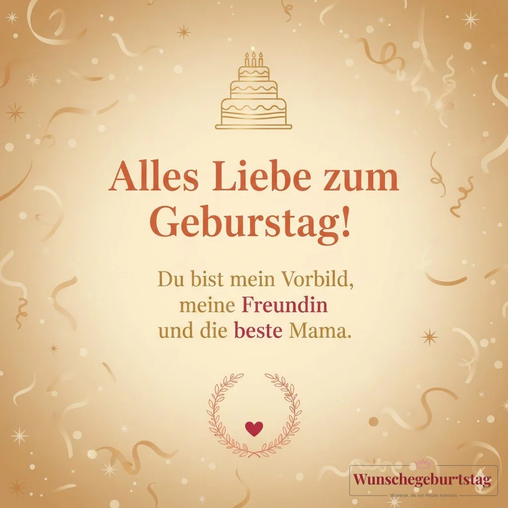 Alles Liebe zum Geburtstag! Du bist mein Vorbild, meine Freundin und die beste Mama.