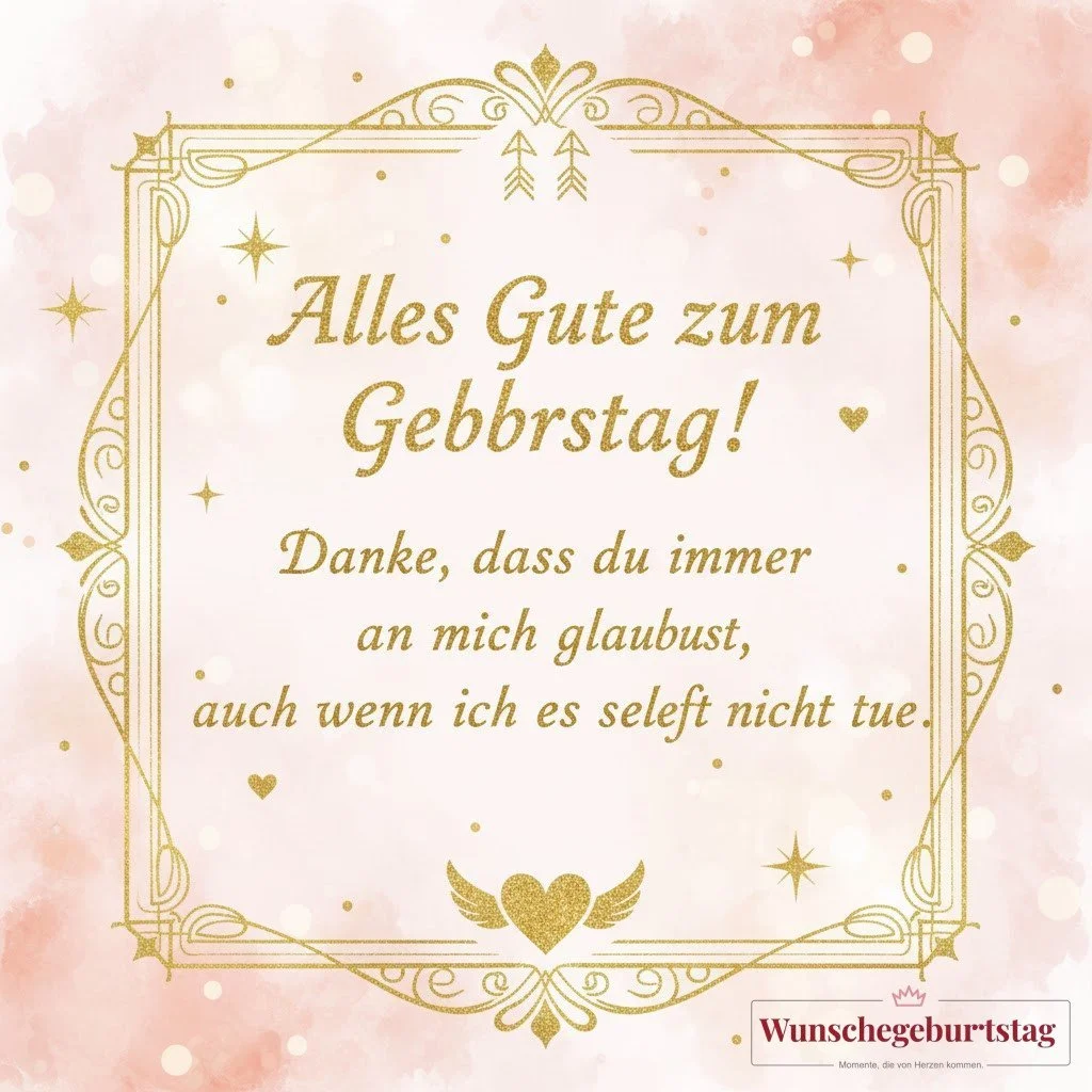 Alles Gute zum Geburtstag! Danke, dass du immer an mich glaubst, auch wenn ich es selbst nicht tue. - Geburtstagswünsche Mutter