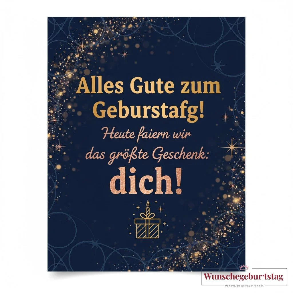Alles Gute zum Geburtstag! Heute feiern wir das größte Geschenk: dich! - Geburtstagswünsche Mutter