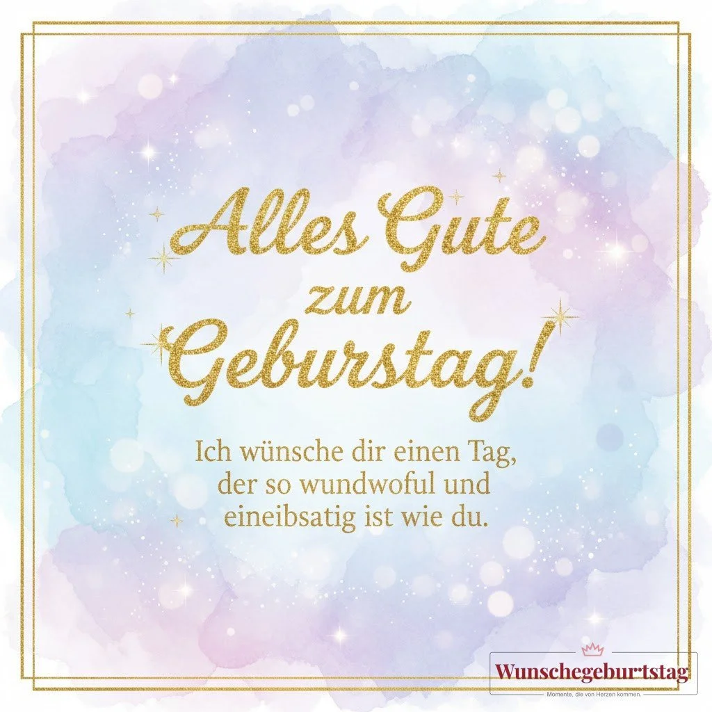 Alles Gute zum Geburtstag! Ich wünsche dir einen Tag, der so wundervoll und einzigartig ist wie du. - Geburtstagswünsche Mutter