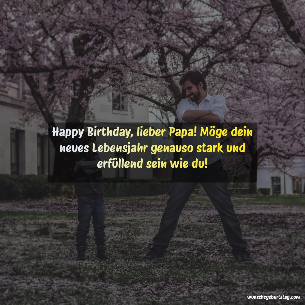 Happy Birthday, lieber Papa! Möge dein neues Lebensjahr genauso stark und erfüllend sein wie du!