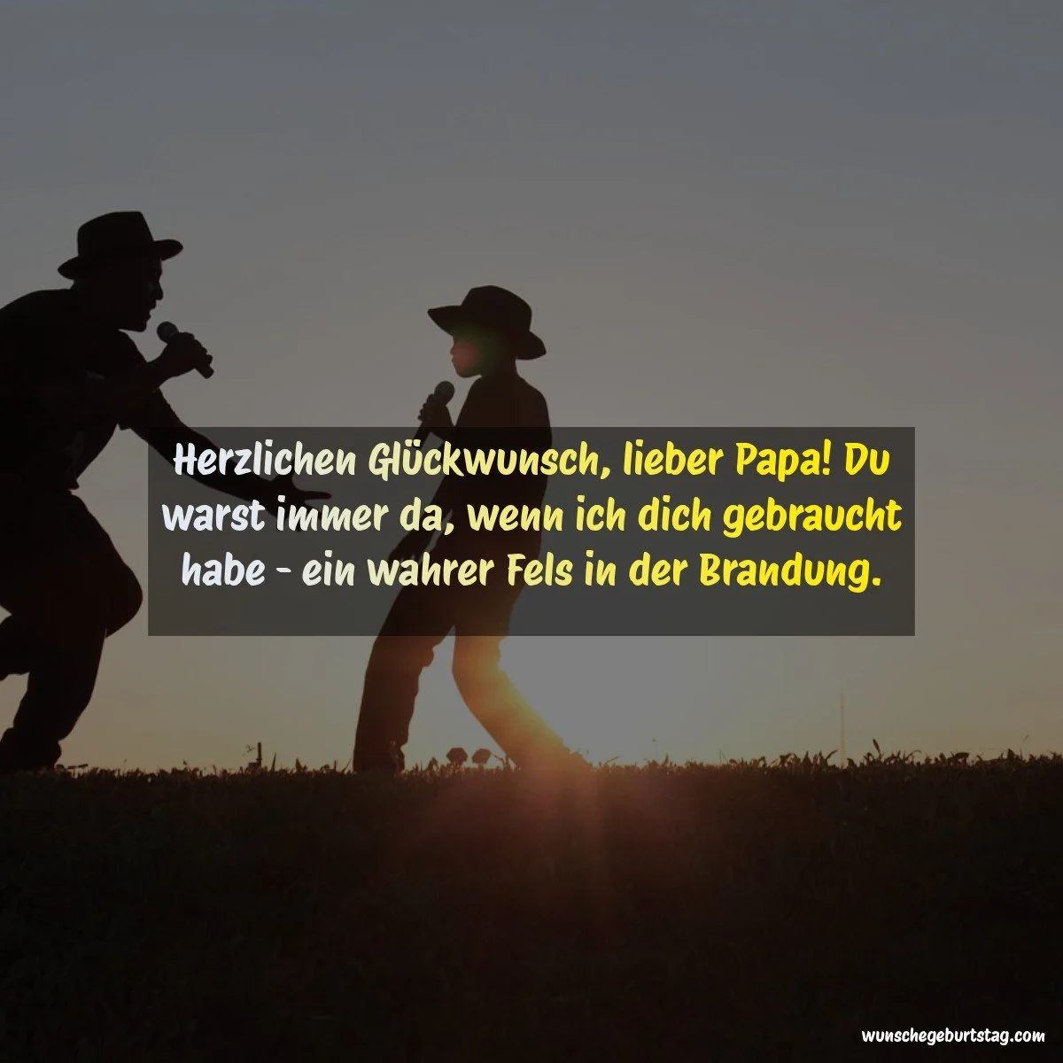 Herzlichen Glückwunsch, lieber Papa! Du warst immer da, wenn ich dich gebraucht habe - ein wahrer Fe